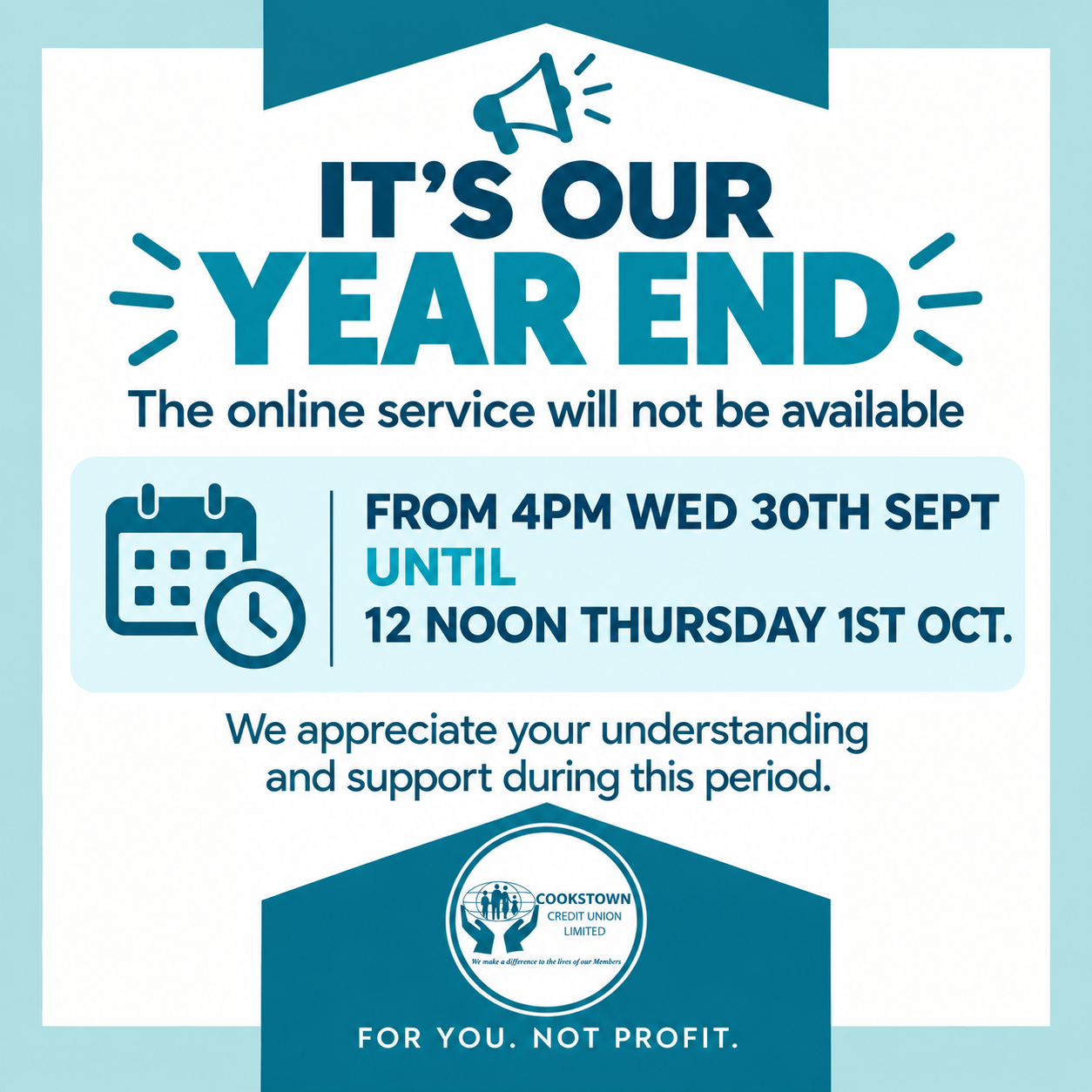 Year End Online Closure