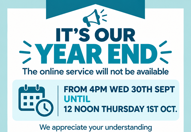 Year End Online Closure