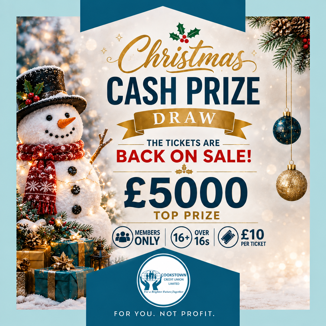 CHRISTMAS CASH PRIZE DRAW